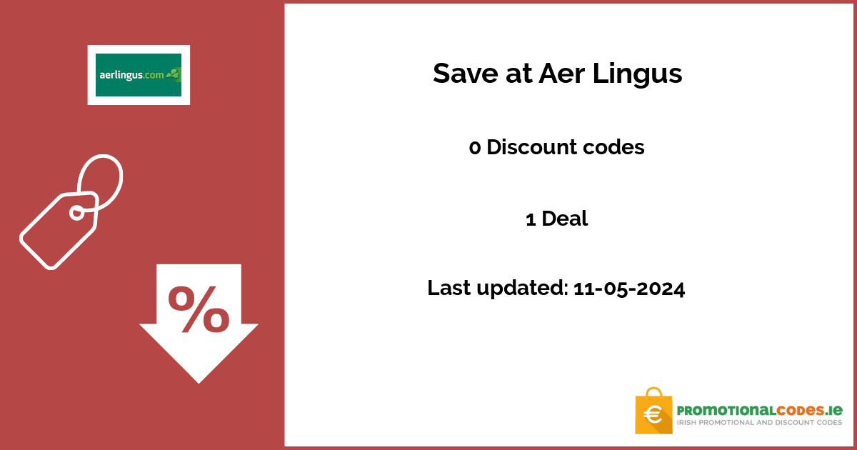 Aer Lingus Discount Codes → Up to 75 off May 2024